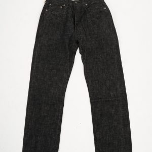 0105BK Wide Black Selvedge Denim