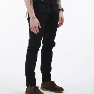 0405-B 15.7 oz Zimbabwe Cotton Black High Tapered Jeans