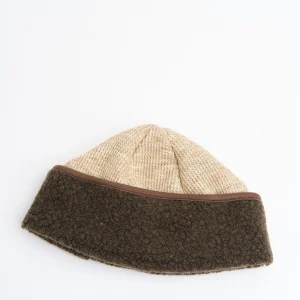 2 Tone Beanie Brown with Olive