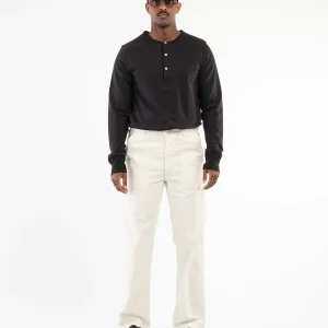 206 Men's Loopwheeled Henley 98 Charcoal