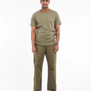 215 men's loopwheeled T-shirt 40 army