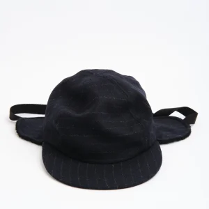 4 Panel Winter Cap with Ears Navy / Black