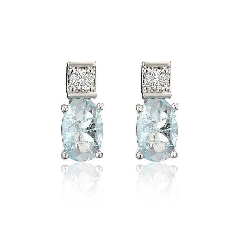 Boucles d'Oreilles Cristal Cuivre Plaqué 11g - Formes Géométriques – Image 8