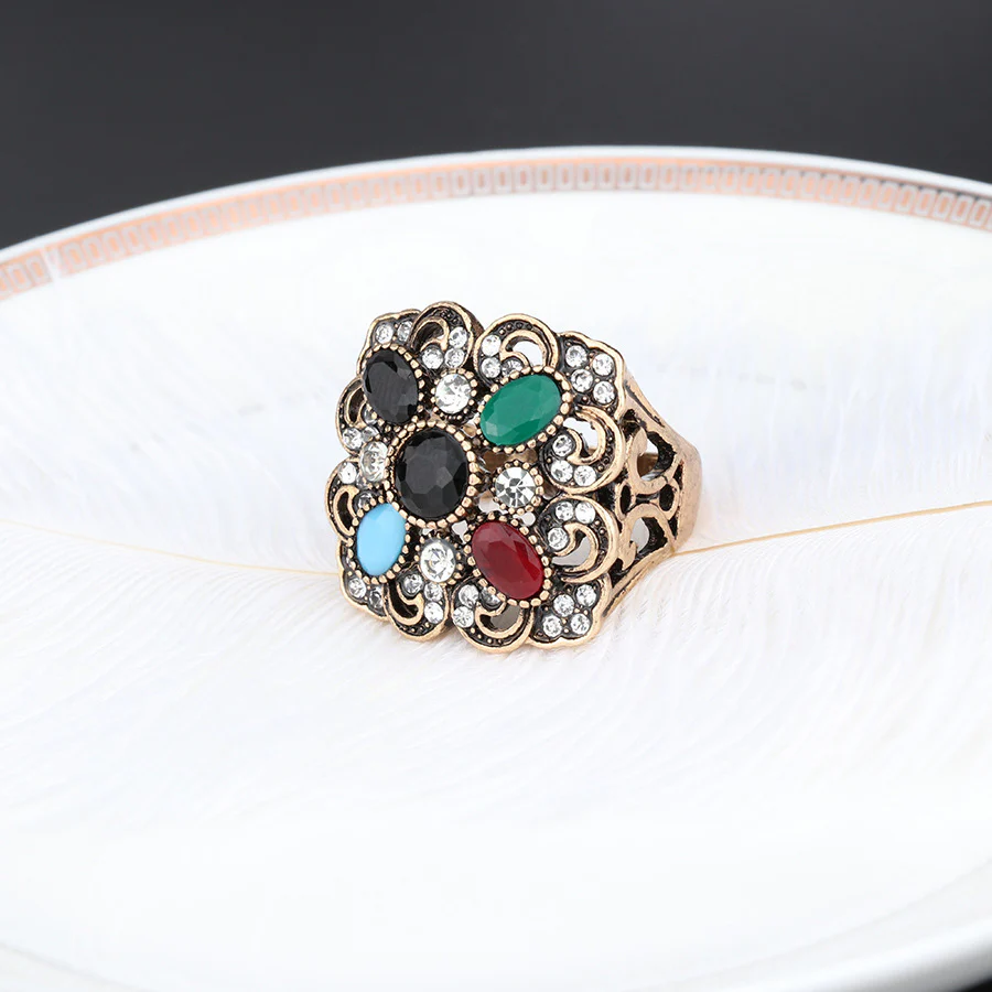 Bague Alliage Motif Floral Bohème Vintage 20g – Image 6