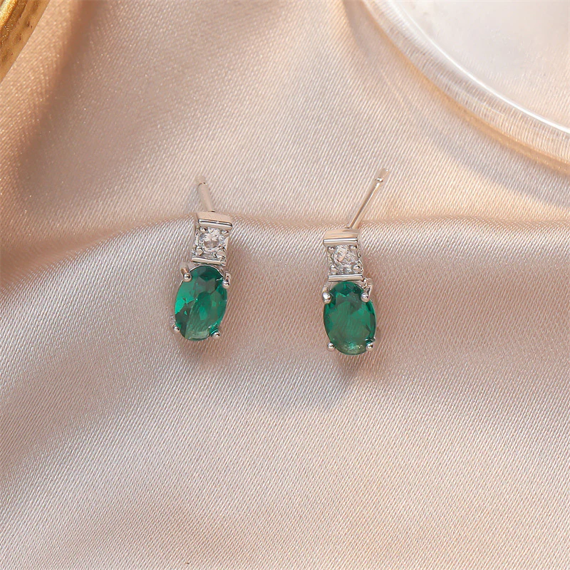 Boucles d'Oreilles Cristal Cuivre Plaqué 11g - Formes Géométriques – Image 4