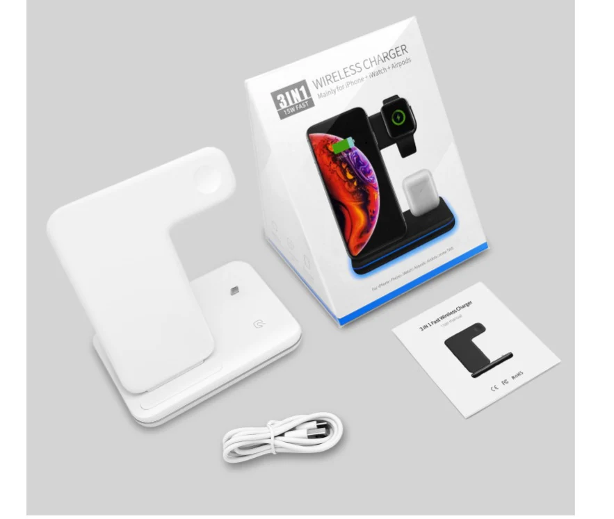 Chargeur Sans Fil 3 en 1 - iPhone, Apple Watch, AirPods – Image 4
