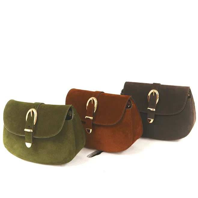 Sac le COURCY FRIEDA en Velours Vert Leccio – Image 6