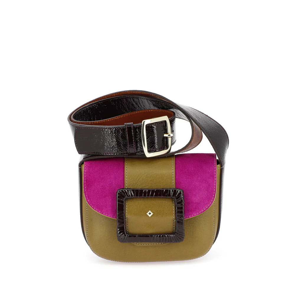 Sac le JUNE Velours Crispy Bronze / Cerise – Image 3