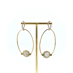 Boucles d'Oreilles Pendantes JANIH Labradorite