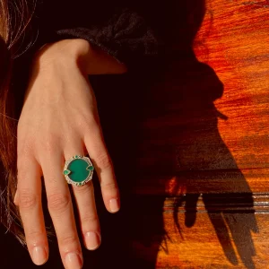 Bague JANIH Onyx Vert