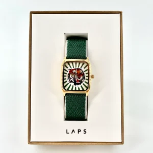 Montre BENGALLE Vert Bracelet Perlon Vert
