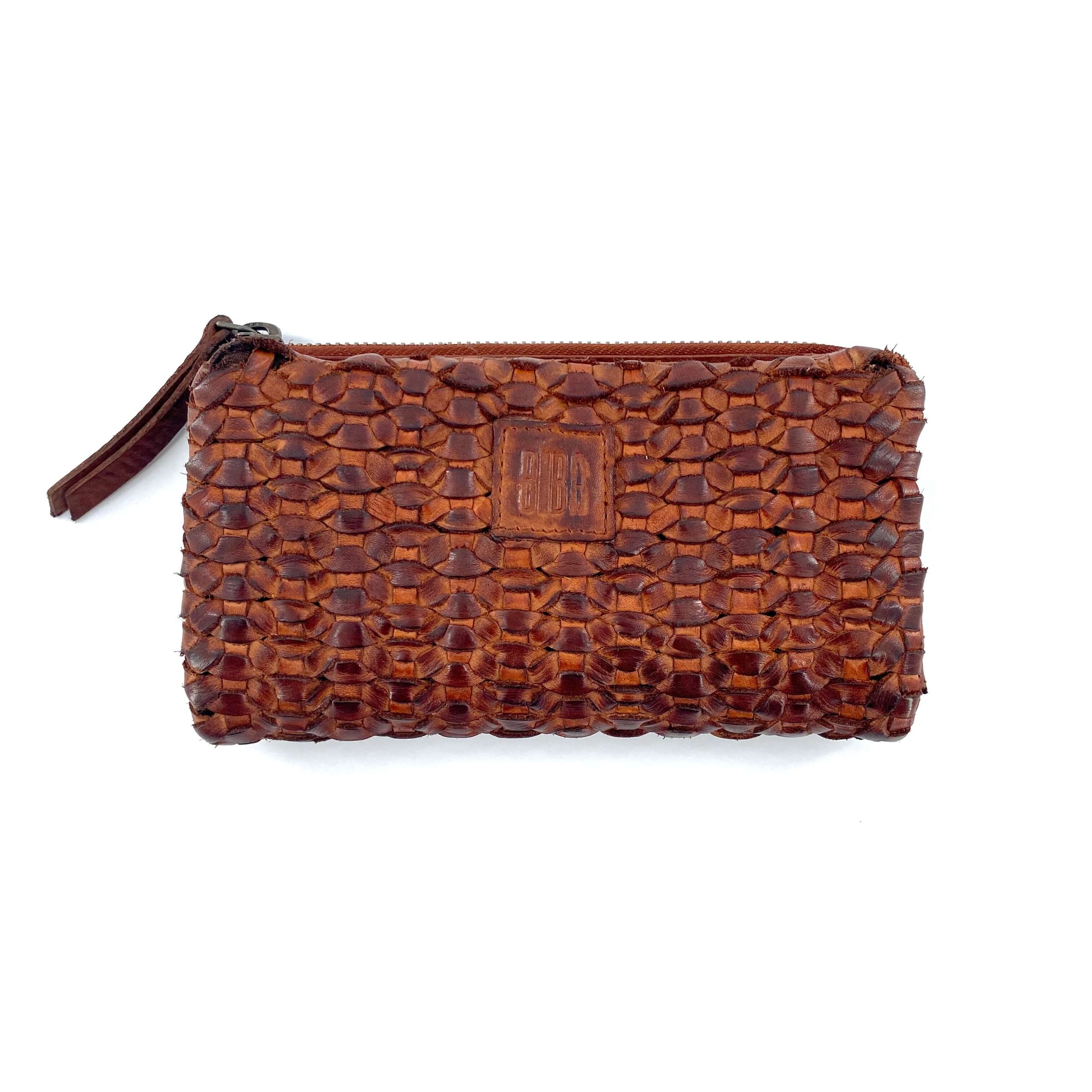 Portefeuille Cuir Tressé Camel – Image 3