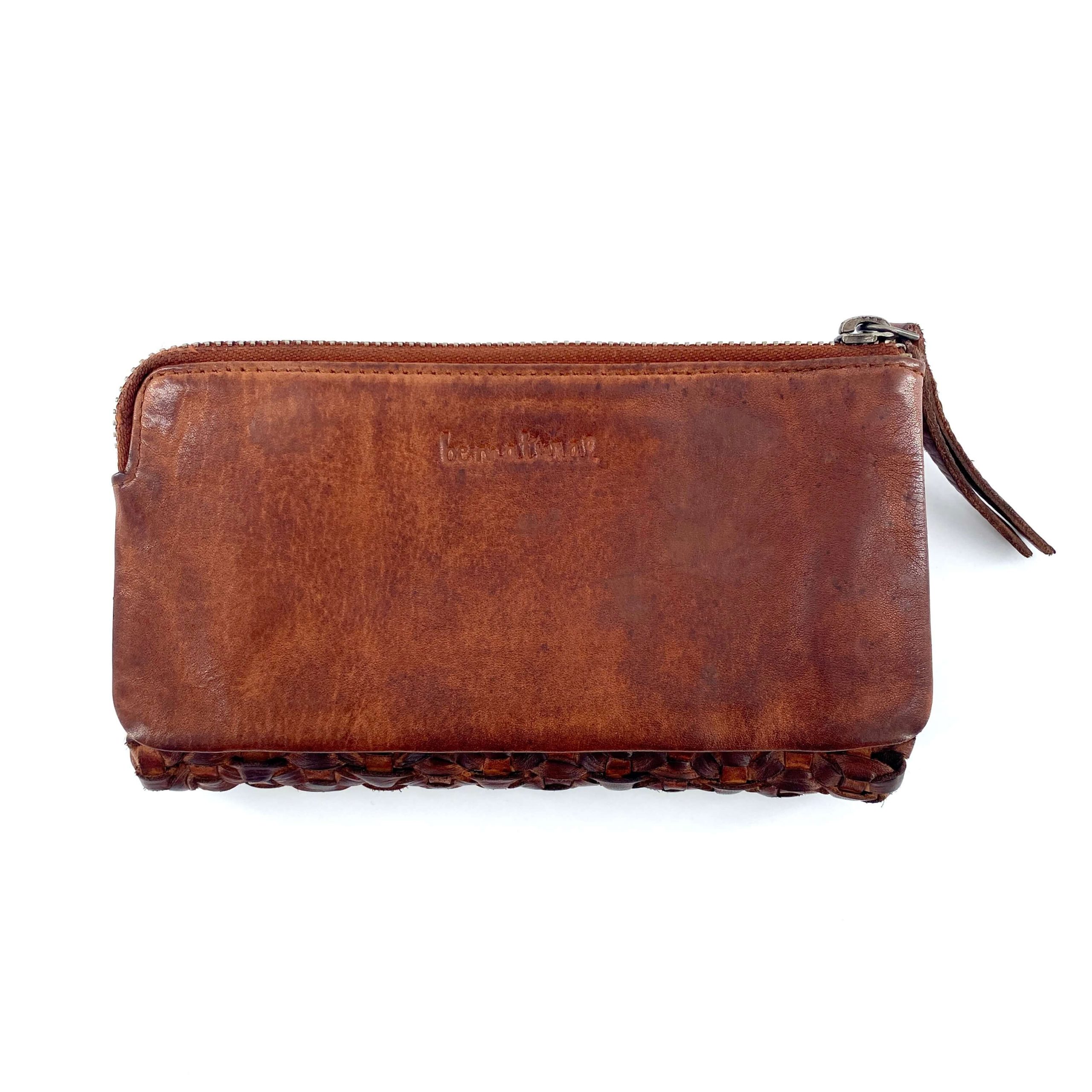 Portefeuille Cuir Tressé Camel – Image 4