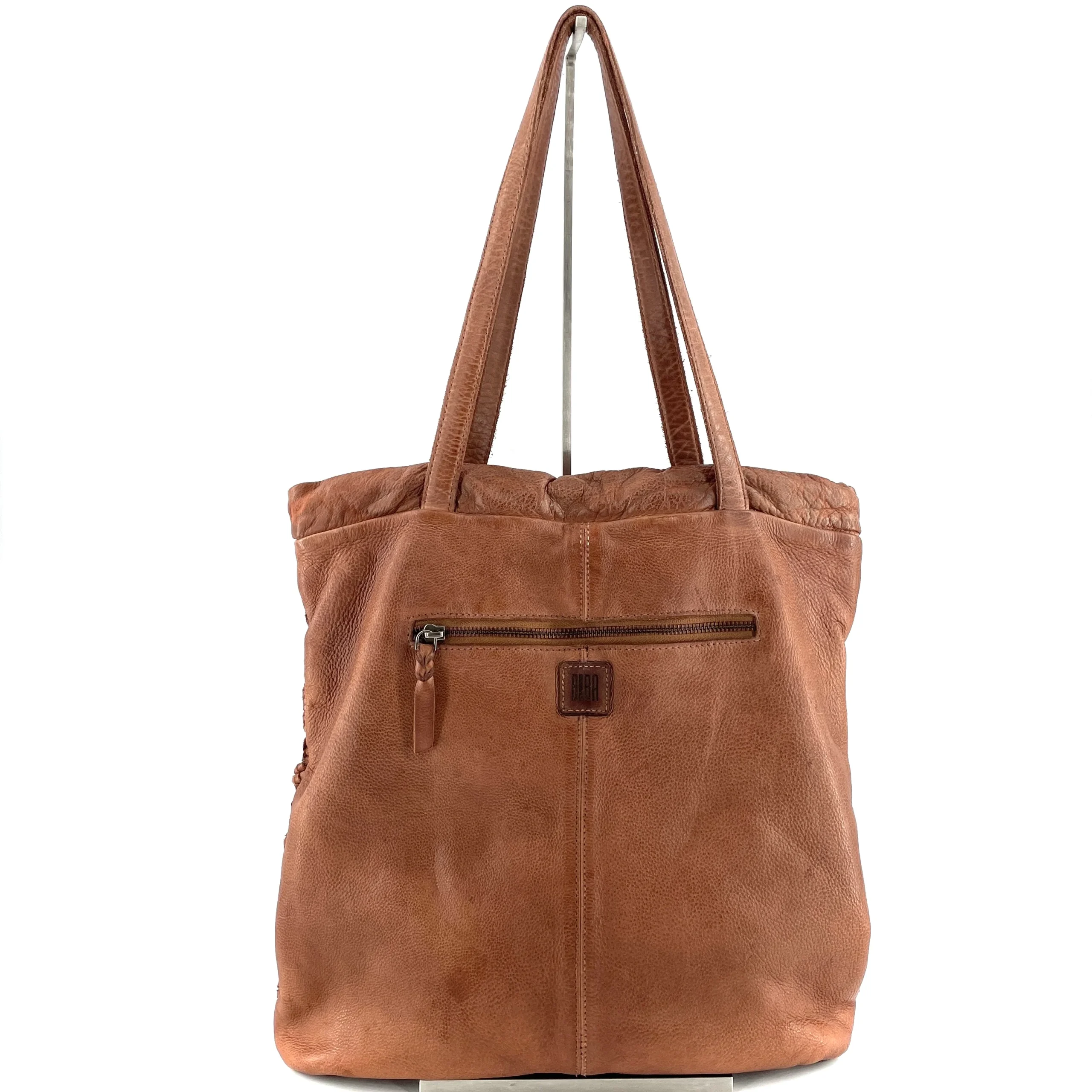 "Tote Bag" en Cuir Tressé Camel – Image 5