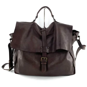 Cartable en Cuir Marron Foncé