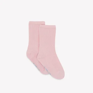 Chaussette - unie rose Bébé