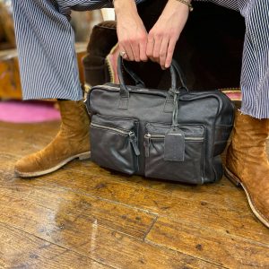 Sac Polyvalent en Cuir Noir