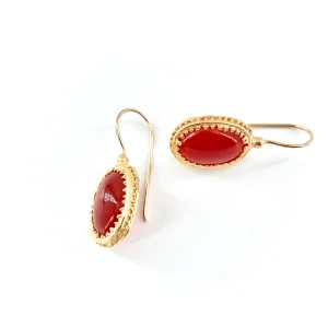 Dormeuses en Cornaline