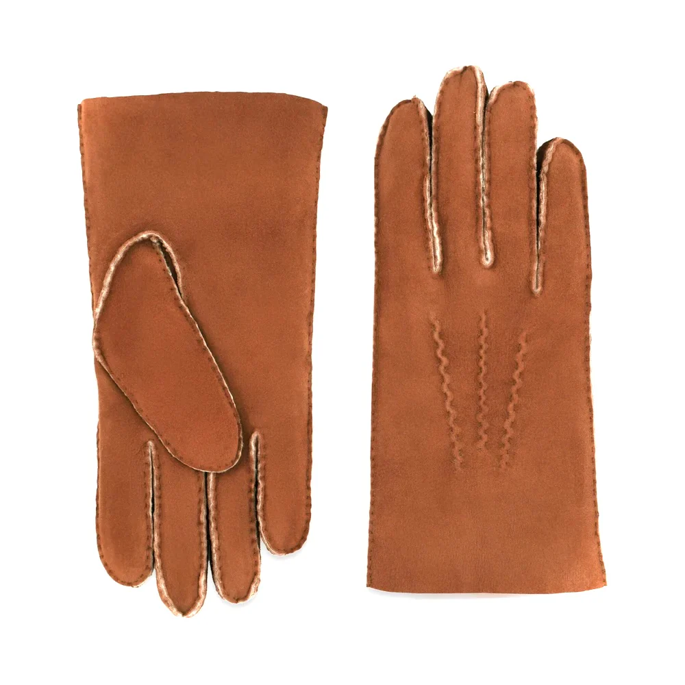 Gants en Mouton Retourné Camel – Image 2