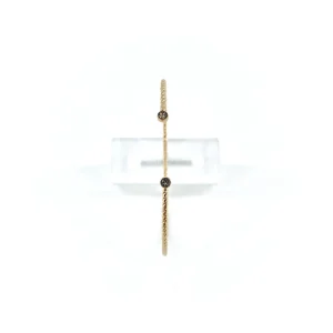 Jonc Martelé TWIST Cristal Greige