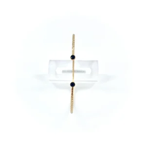 Jonc Martelé TWIST Cristal Noir