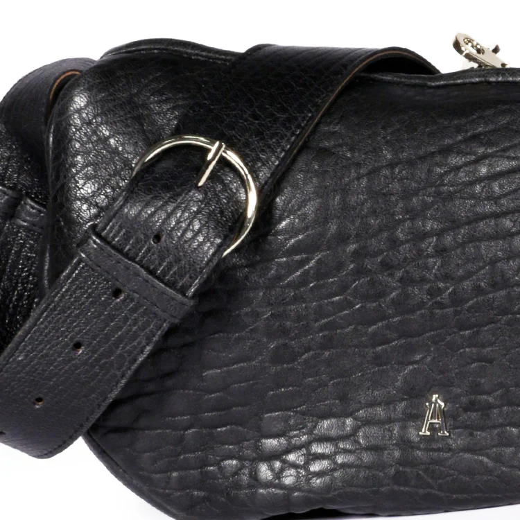 Sac HORSE en Cuir Bubble Noir – Image 3