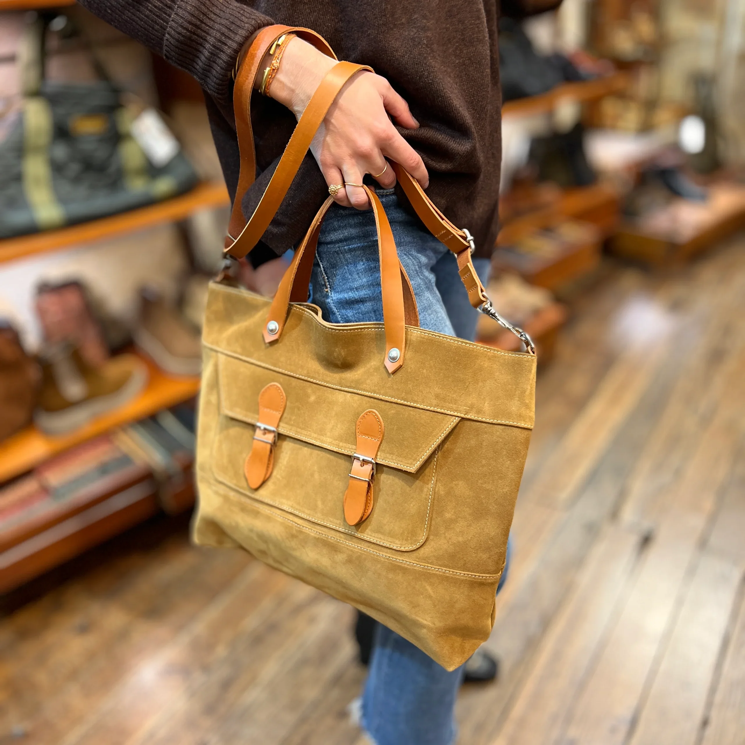 Cabas LIONEL COCKTAIL en Croûte Sable – Image 3