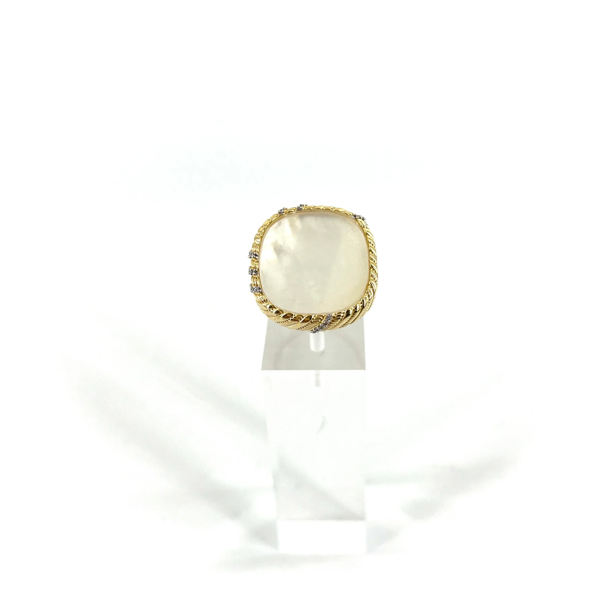 Bague DONA en Nacre Blanche – Image 3