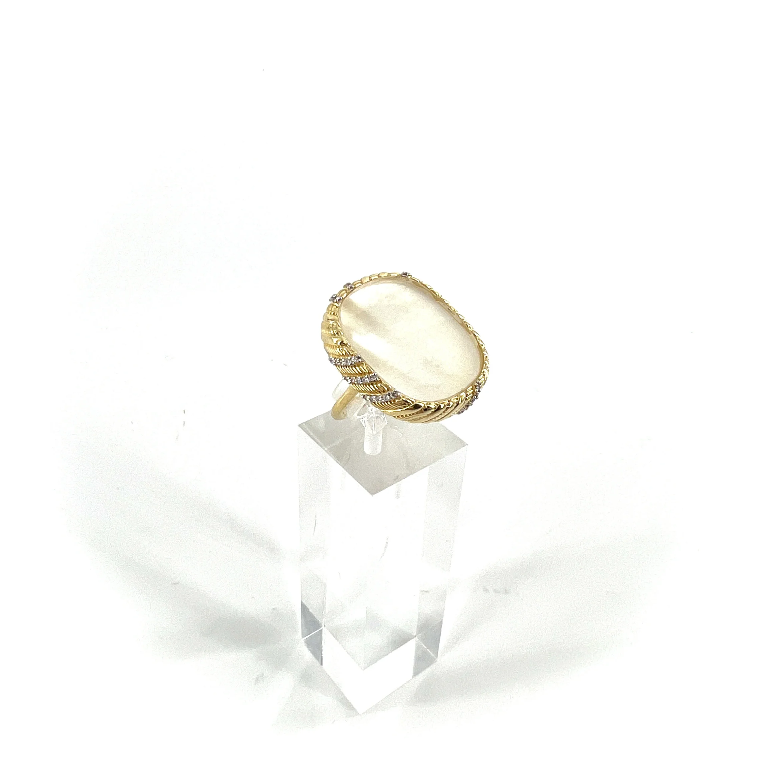 Bague DONA en Nacre Blanche – Image 4