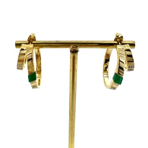 Créoles DONA en Onyx Vert