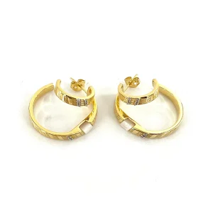 Créoles DONA en Nacre Blanche