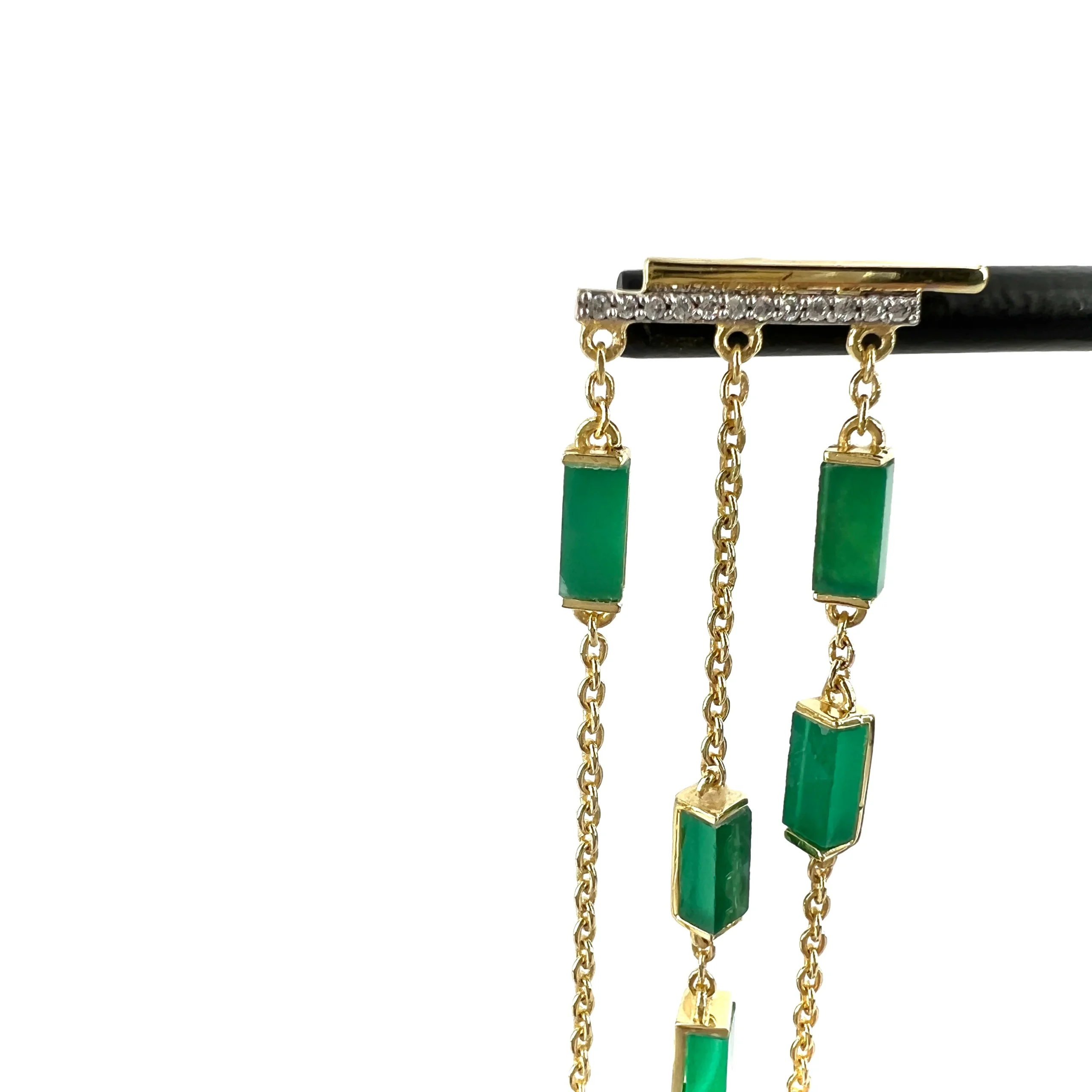 Boucles d'Oreilles MARA en Onyx Vert – Image 3