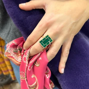 Bague MARA en Onyx Vert
