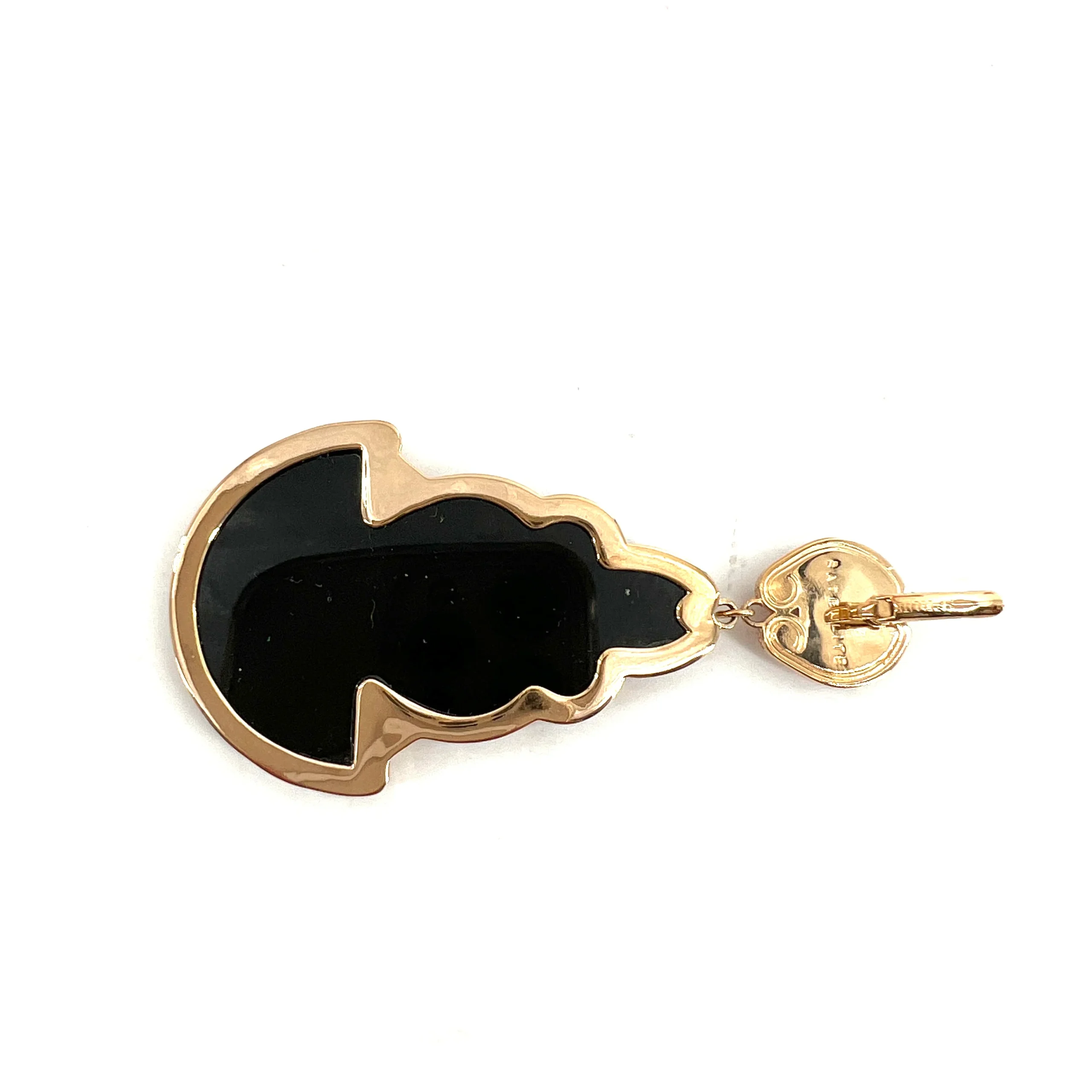 Boucle d'Oreille CIRCUS XL en PlaquĆ© Or et Pierres Roses ā Image 5