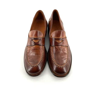 Mocassin en Cuir Camel Veiné