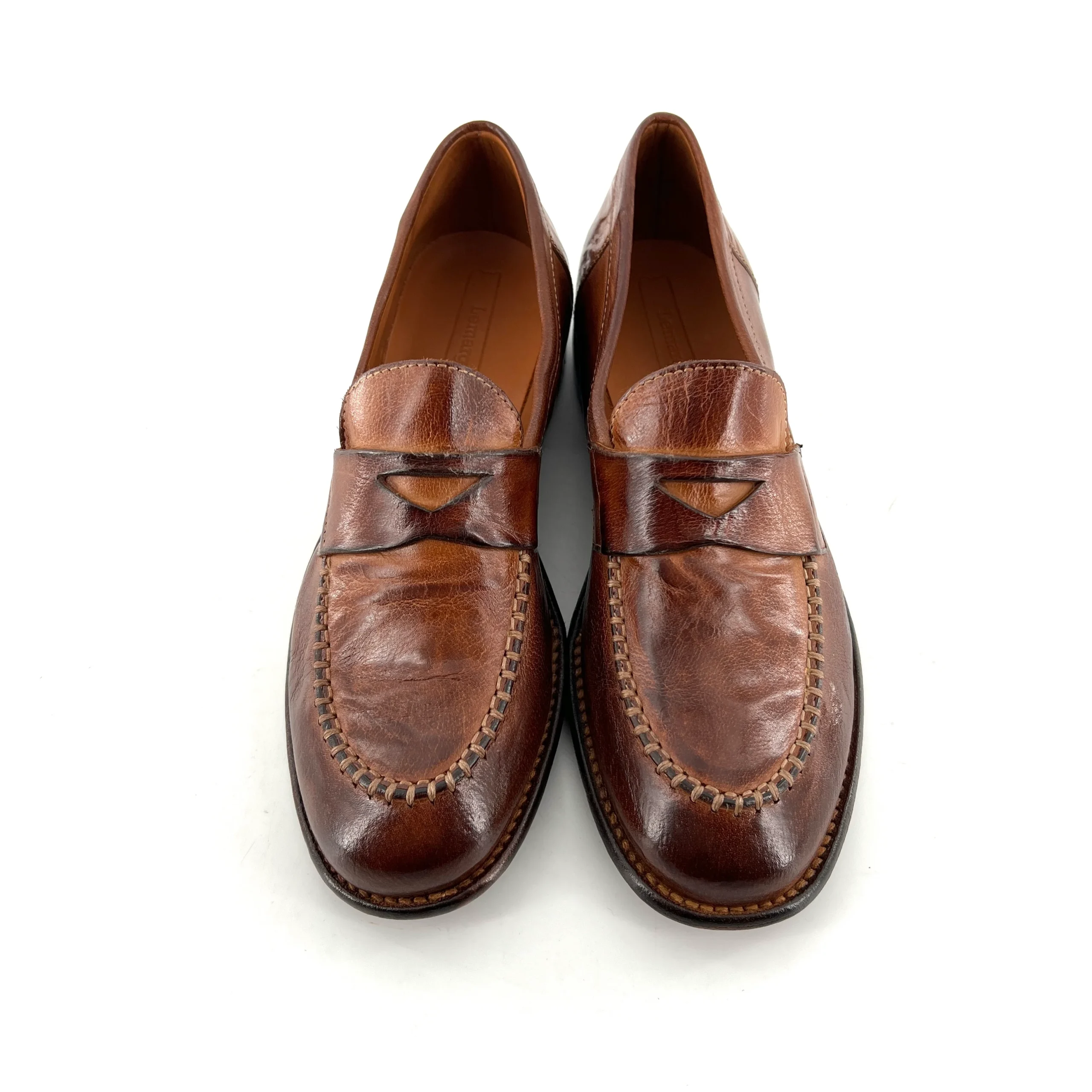 Mocassin en Cuir Camel Veiné