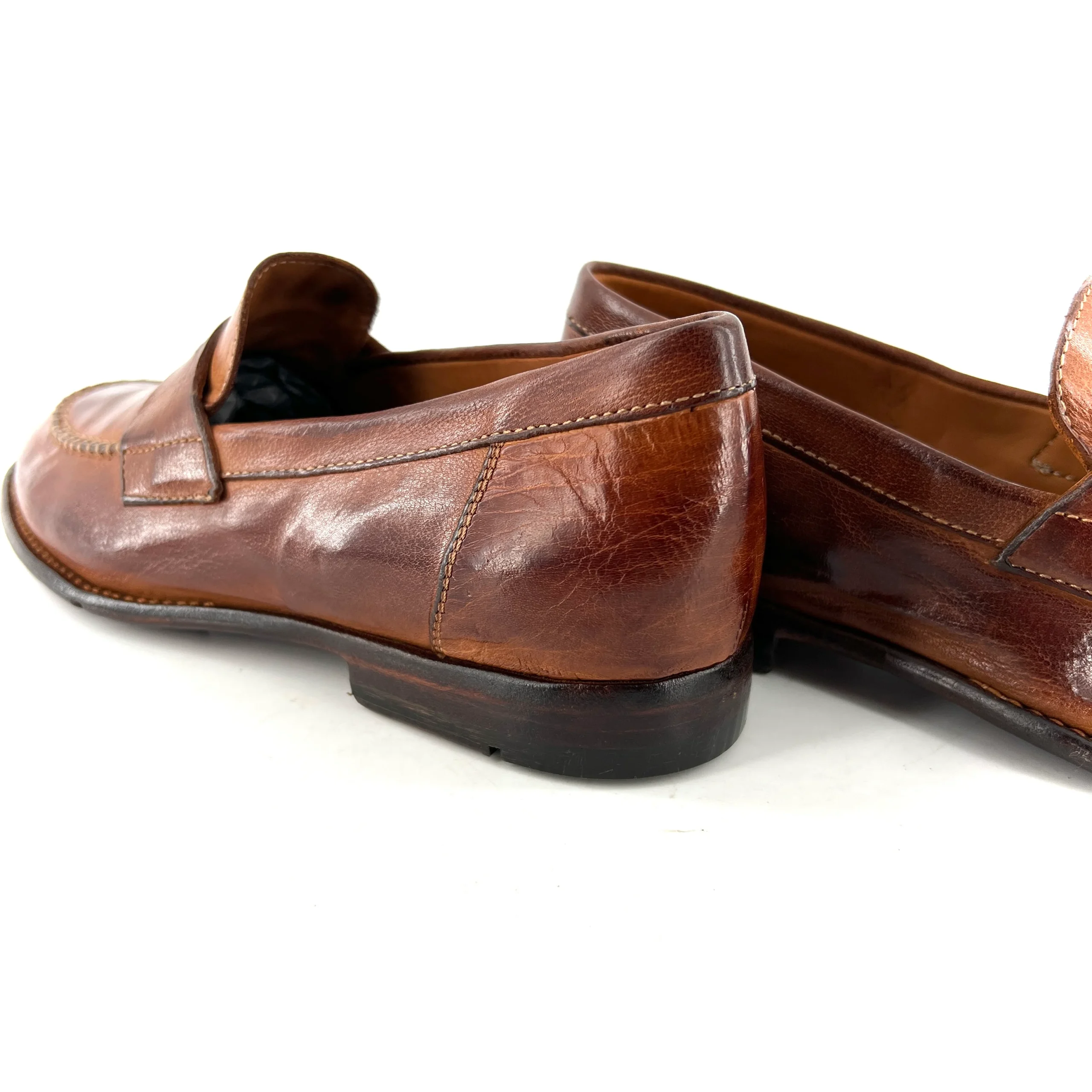 Mocassin en Cuir Camel Veiné – Image 4