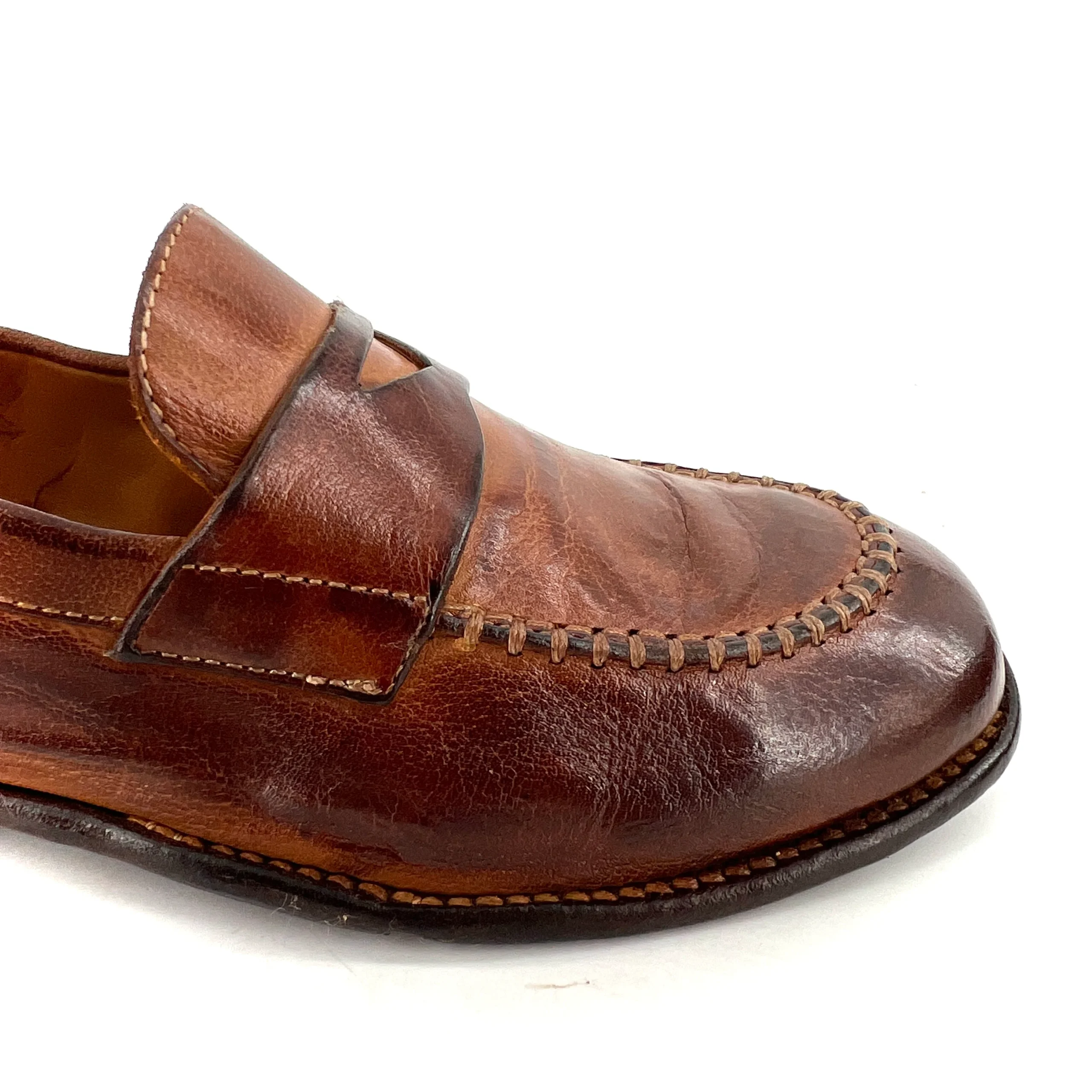 Mocassin en Cuir Camel Veiné – Image 6