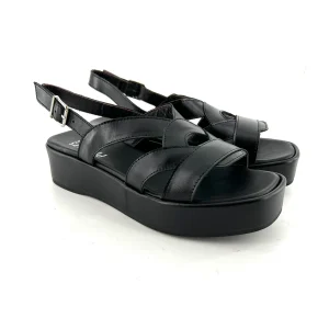 Sandale Semelle Épaisse en cuir Noir