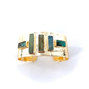 Jonc BASTIA en Labradorite et Turquoise