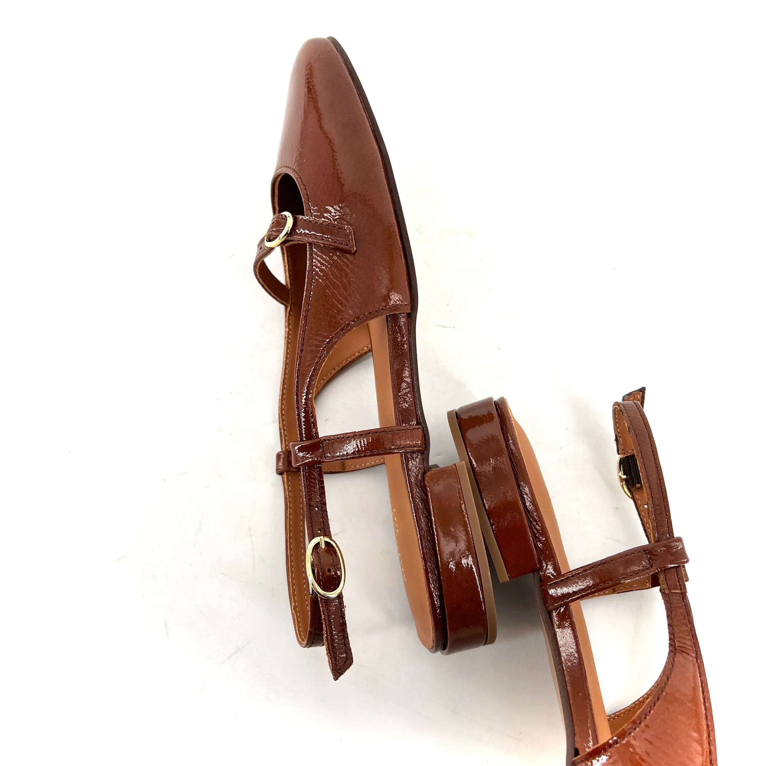 Babies BERTILLE en Cuir Vernis Cognac – Image 5