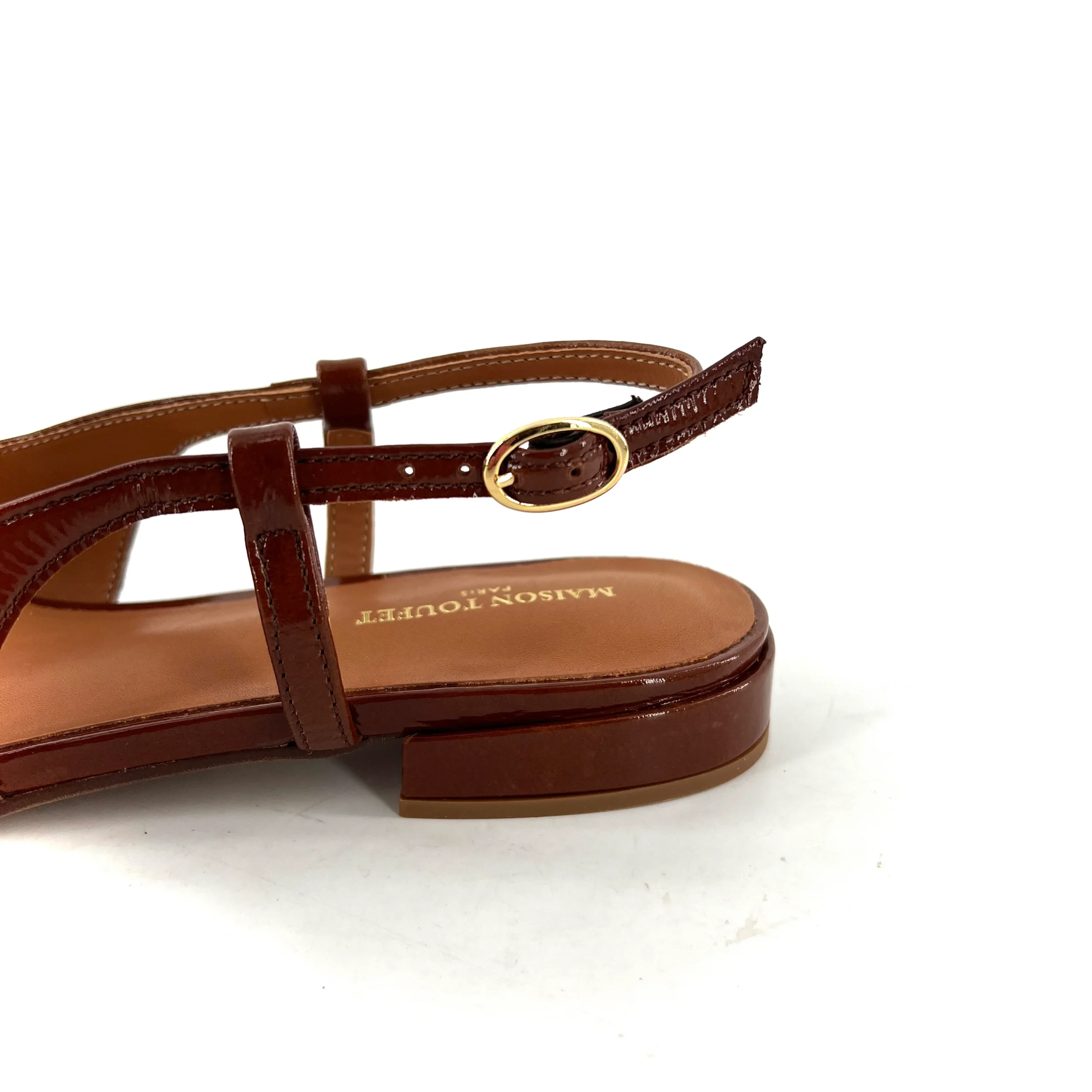 Babies BERTILLE en Cuir Vernis Cognac – Image 7