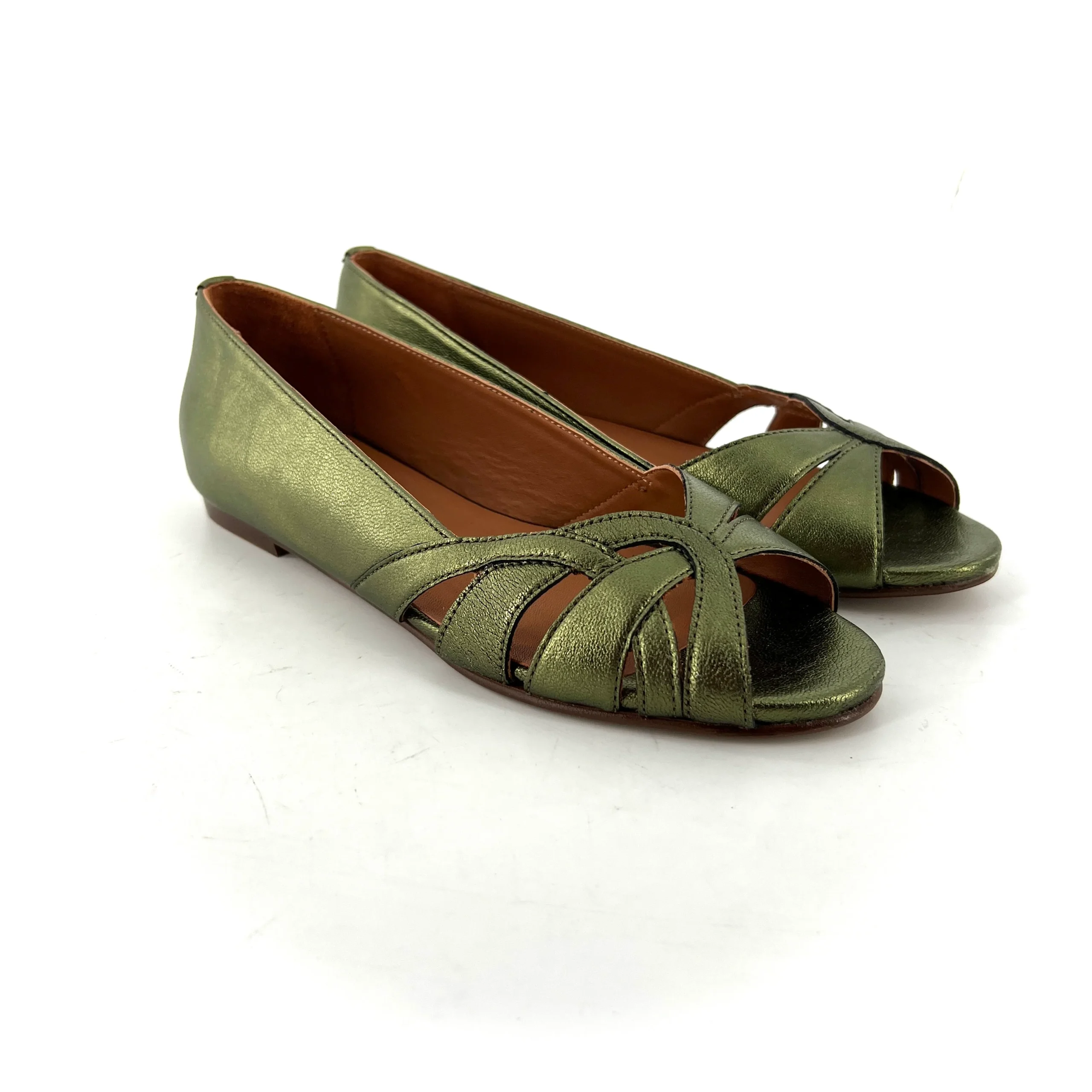 Ballerine CHIARA en Cuir Métallisé Kaki – Image 3