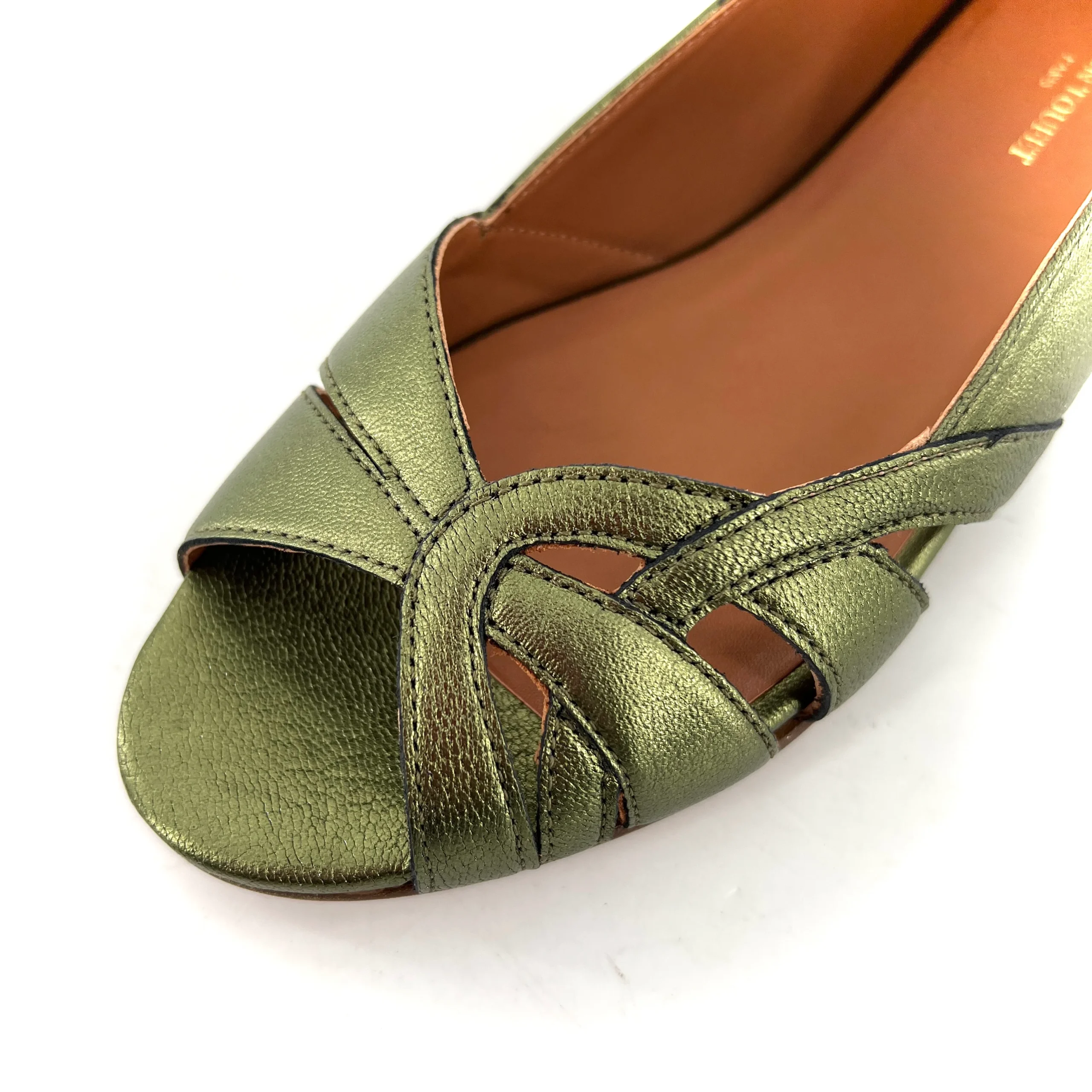 Ballerine CHIARA en Cuir Métallisé Kaki – Image 5