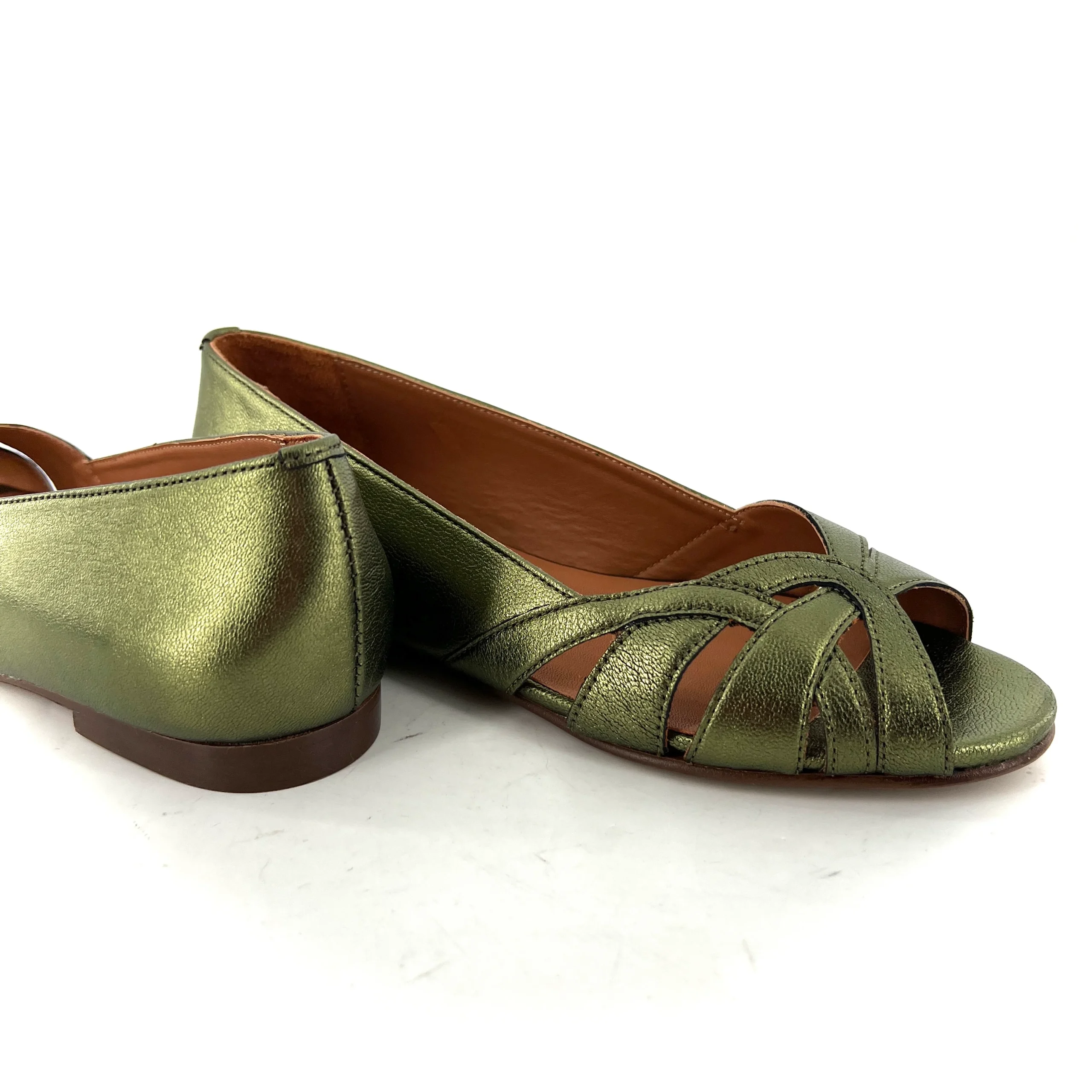 Ballerine CHIARA en Cuir Métallisé Kaki – Image 6