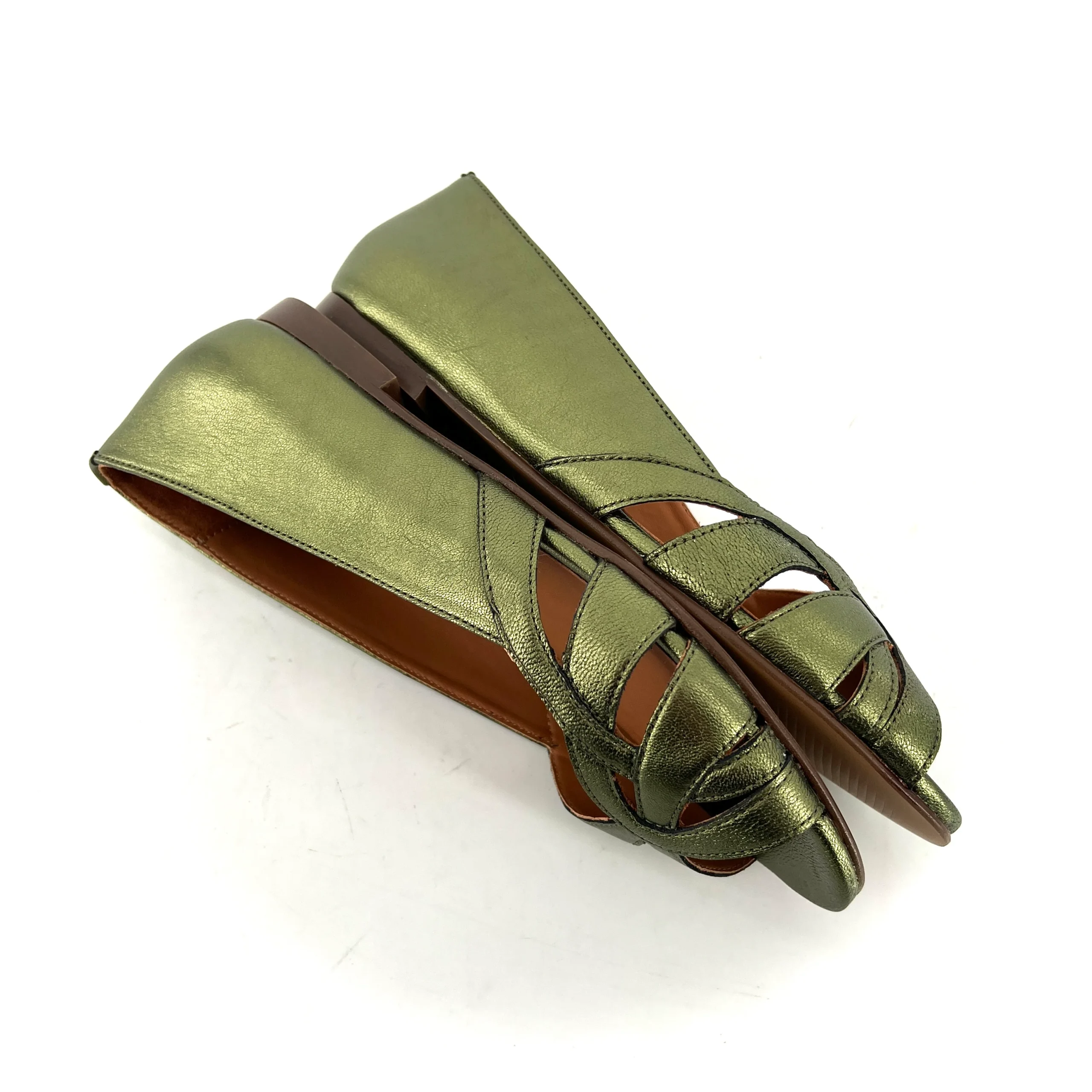 Ballerine CHIARA en Cuir Métallisé Kaki – Image 7