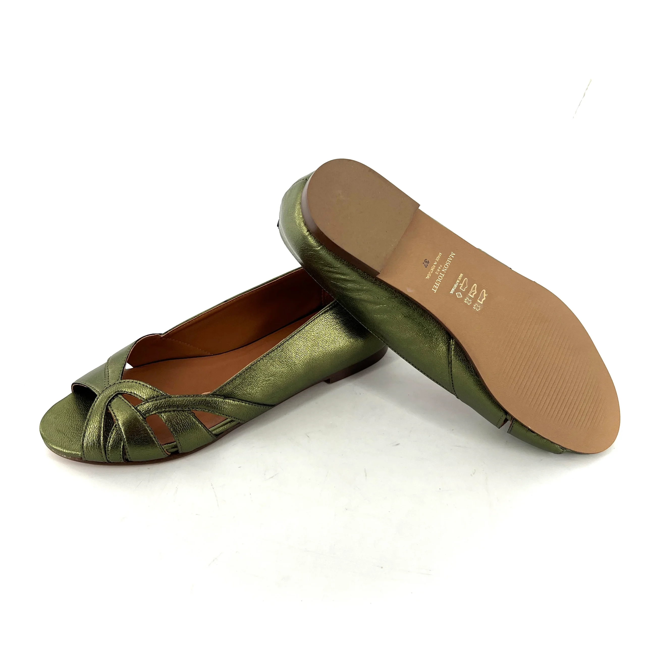 Ballerine CHIARA en Cuir Métallisé Kaki – Image 9