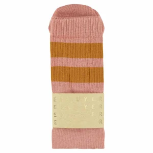 Chaussettes à Rayures Rose / Citrouille