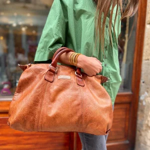 Sac GARAGE en Cuir Caramel