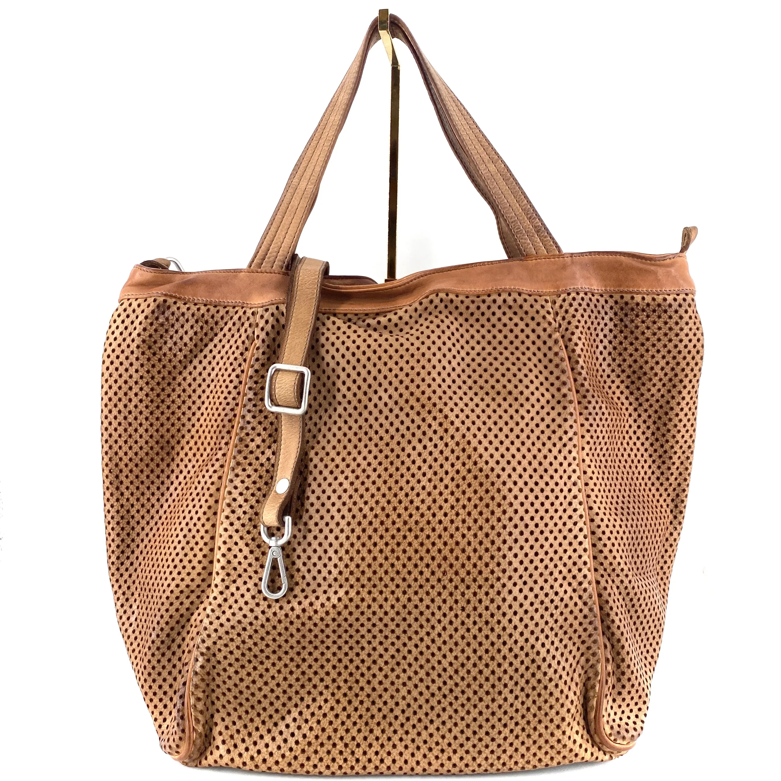 Sac IN CITTA en Cuir Perforé Camel – Image 3
